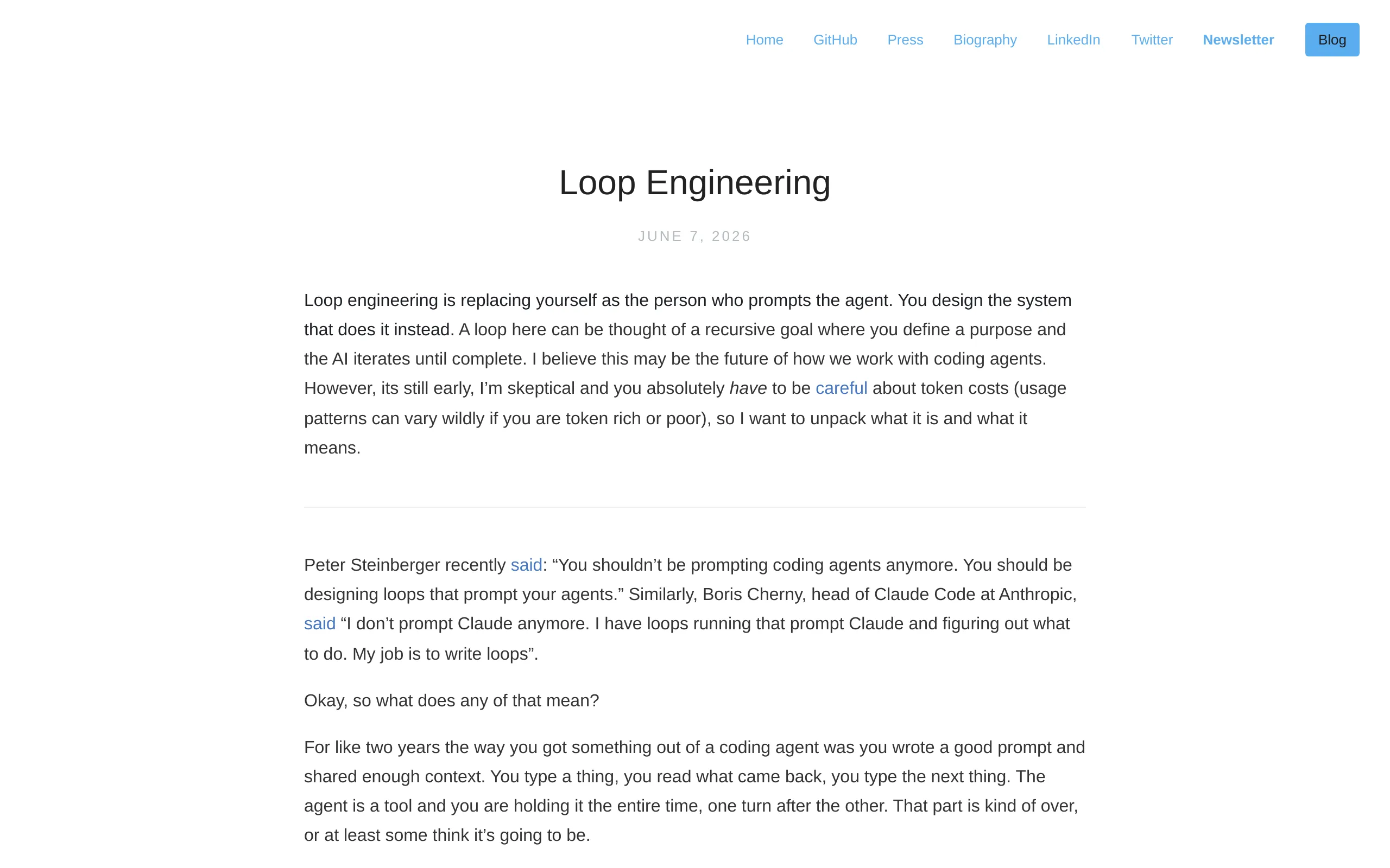 Loop Engineering by Addy Osmani