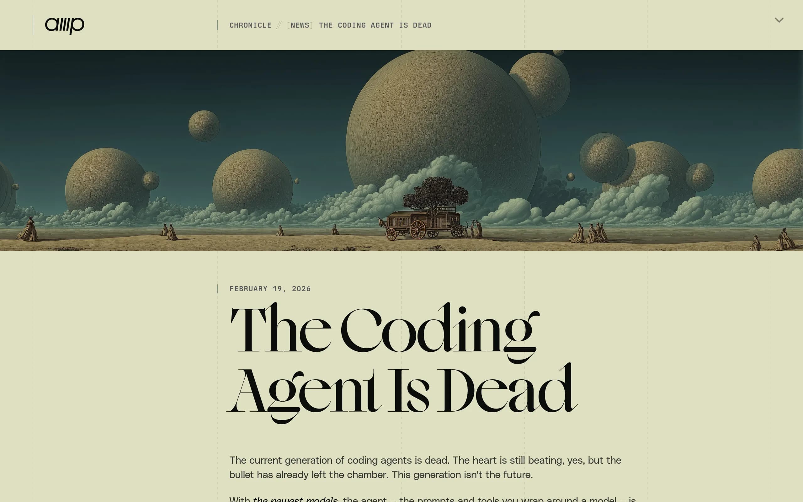 The Coding Agent Is Dead