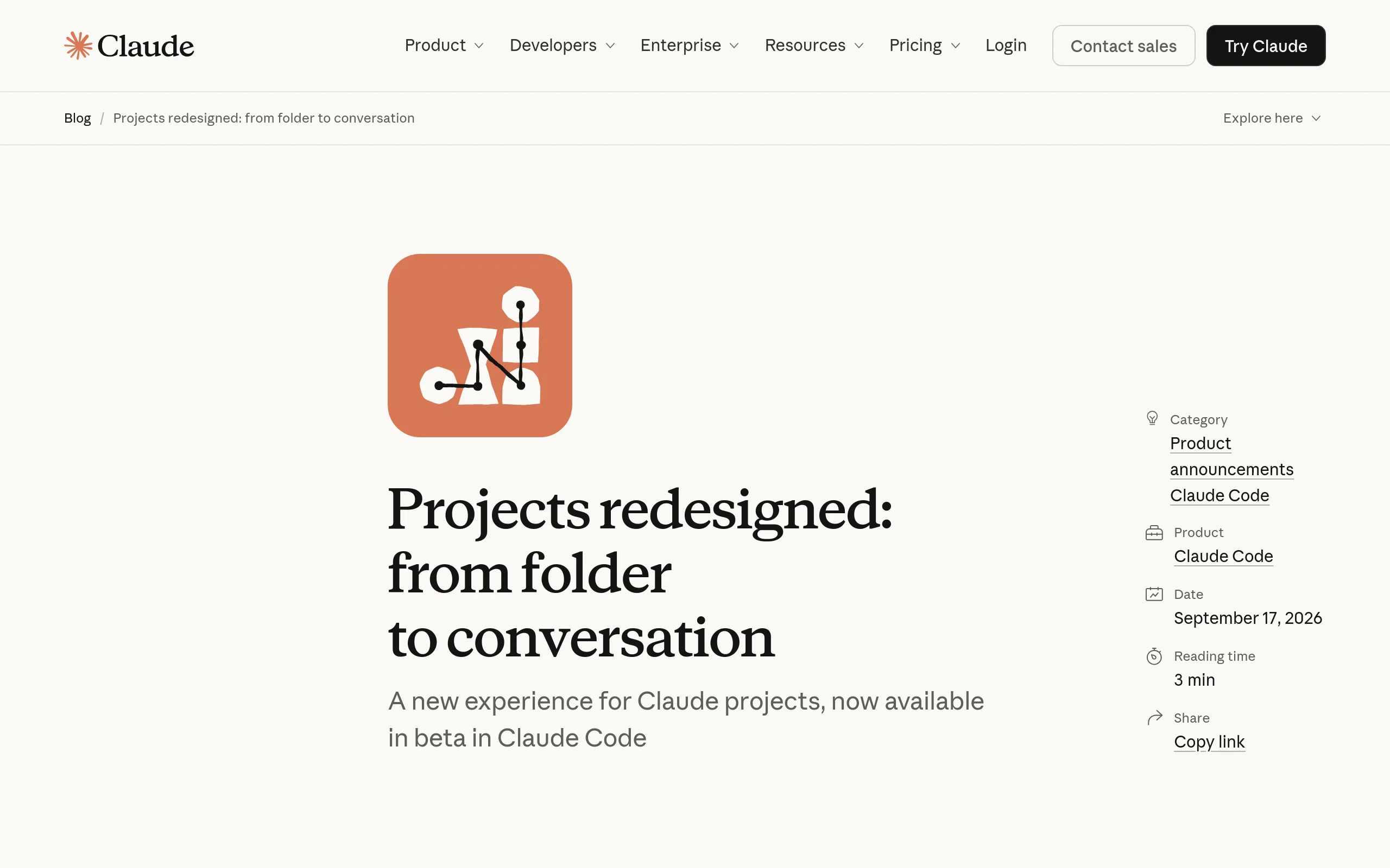 Projects Redesigned: From Folder to Conversation