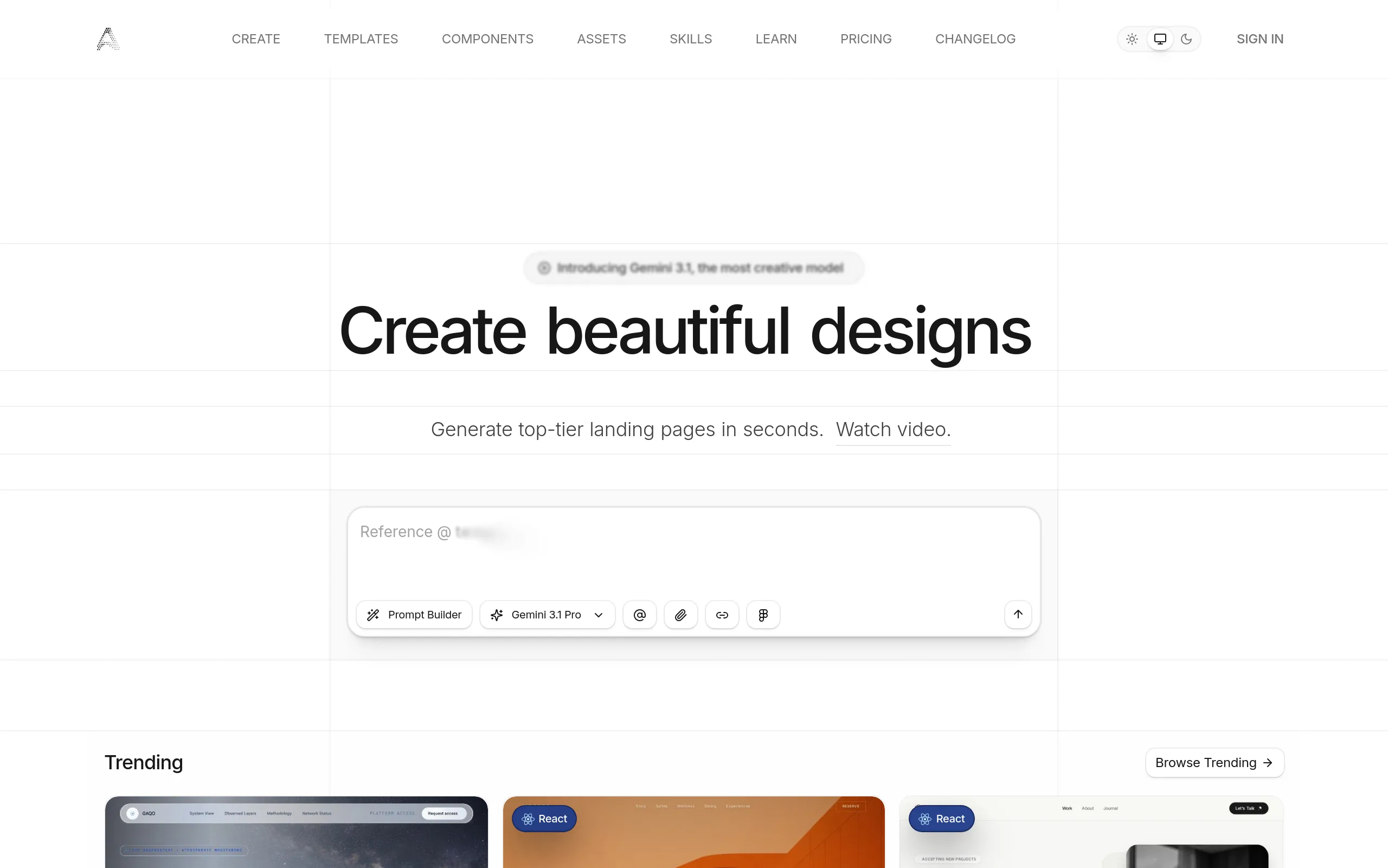Aura homepage