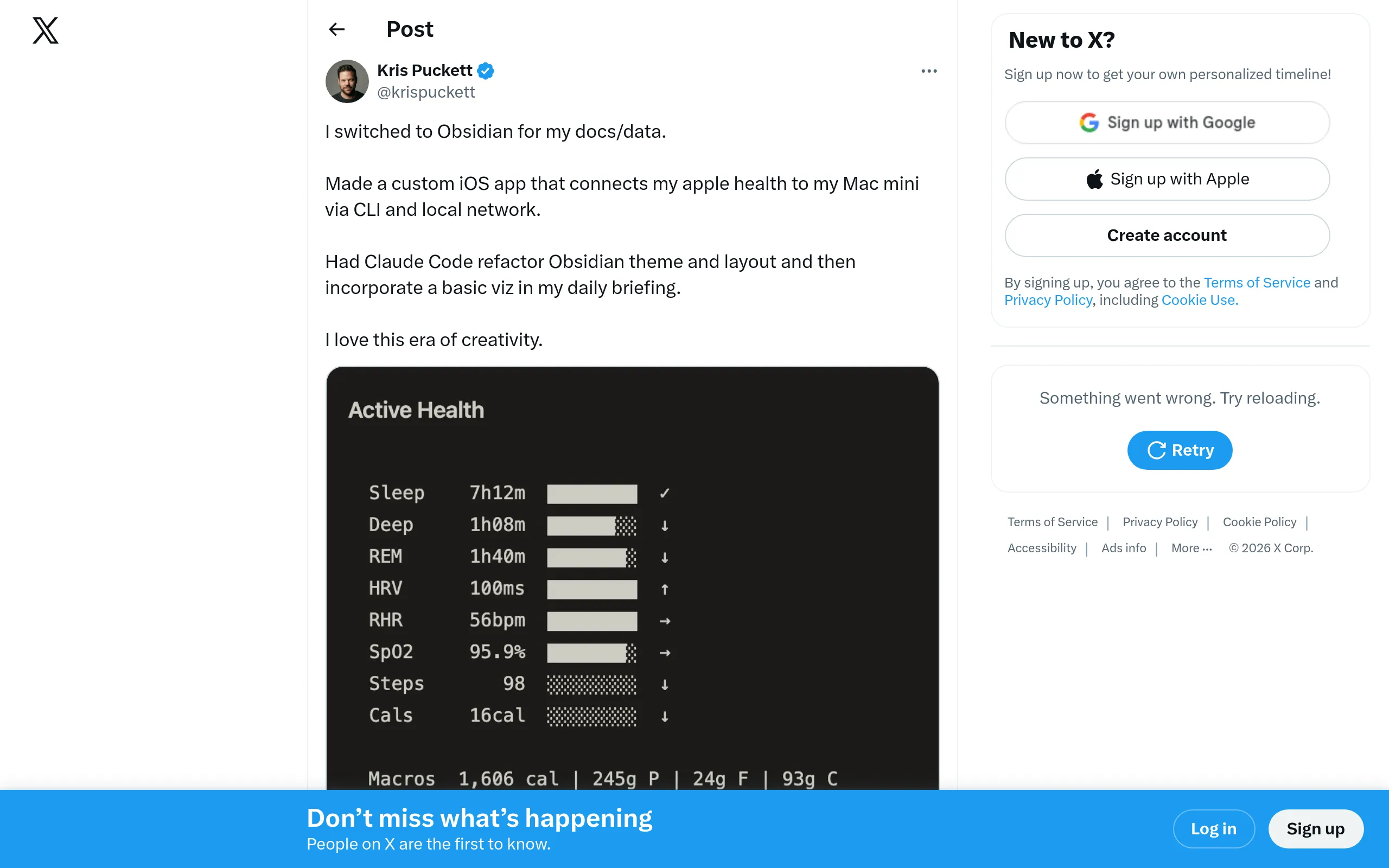 Kris Puckett tweet